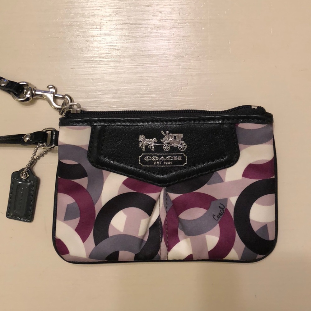 Patterned Coach Wristlet